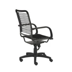 Casual Black Bungee-Back Rolling Office Chair -Home Decor Shop 02551 04