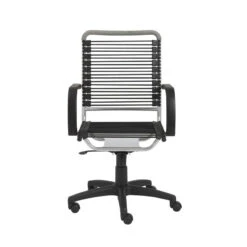 Casual Bungee-Back Rolling Office Chair W/ Aluminum Accents