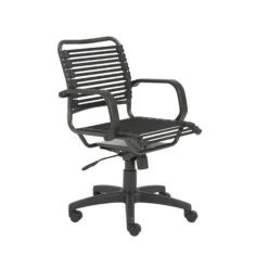 Black Mid Back Bungee Office Chair -Home Decor Shop 02572BLK 02