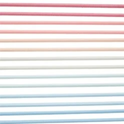 Blush/Blue Low Back Bungie Office Chair With White Frame And Base -Home Decor Shop 03008 BBOMBRE 08 SW