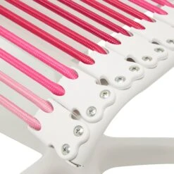 Blush Low Back Bungie Office Chair With White Frame And Base -Home Decor Shop 03008 BLSOMBRE 06 CL