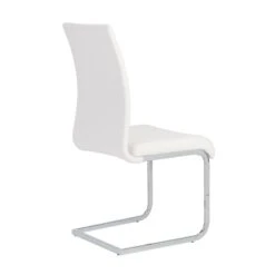 Extra Tall White Leatherette Guest Or Conference Chair (Set Of 4) -Home Decor Shop 05093WHT 04