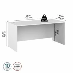 66" Modern Executive Office Desk With Privacy Panel In White -Home Decor Shop 07de17206c9f2ee847b0df060c330d4f9b61d0a7