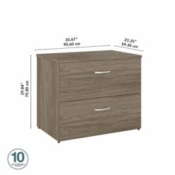 36" Pre-Assembled Modern Lateral File Cabinet In Modern Hickory -Home Decor Shop 0c707c80ea95dd4aabd2dcf48e8657b4cb1e466a