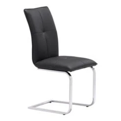 Sleek Black Guest Or Conference Chair (Set Of 2)