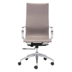 Taupe High-Back Ergonomic Office Chair -Home Decor Shop 100373 3 650x650 1