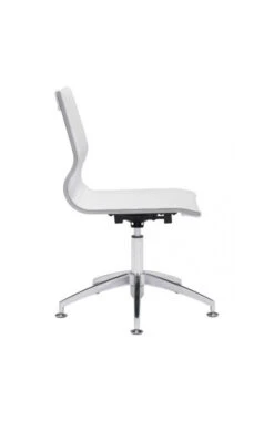 Modern White Leather & Chrome Conference Chair -Home Decor Shop 100378 2 702x1080 1