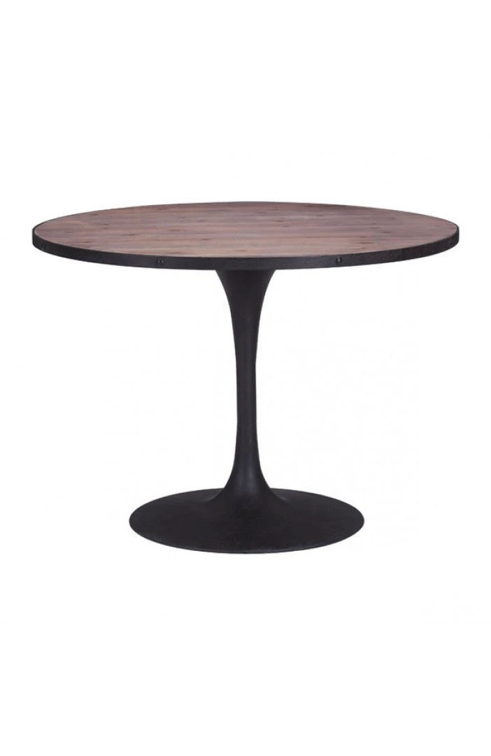 Fir Wood & Antique Black 42" Circular Meeting Table 1 Fir Wood & Antique Black 42" Circular Meeting Table