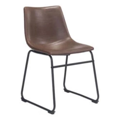 Sculpted Espresso Leatherette Guest Or Conference Chair