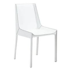 Clean White Leatherette Guest Or Conference Chair (Set Of 2)