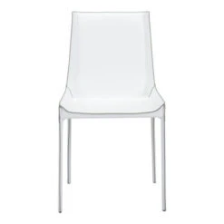 Clean White Leatherette Guest Or Conference Chair (Set Of 2) -Home Decor Shop 100649 3 650x650 1