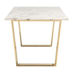 71" Faux Marble Office Desk With Brass Plated Steel Legs -Home Decor Shop 100652 2 800x800 1