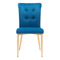 Stunning Blue Velvet & Buttons Guest Or Conference Chair (Set Of Two) -Home Decor Shop 101140 3 650x650 1