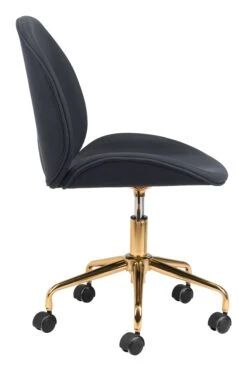 Chic Black And Gold Modern Armless Office Chair -Home Decor Shop 101755 2