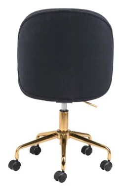 Chic Black And Gold Modern Armless Office Chair -Home Decor Shop 101755 4