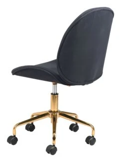 Chic Black And Gold Modern Armless Office Chair -Home Decor Shop 101755 5