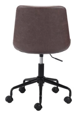 Matte Brown Mid-Century Modern Armless Office Chair -Home Decor Shop 101780 4