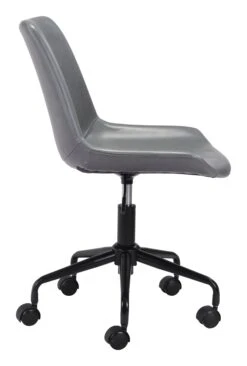 Matte Gray Mid-Century Modern Armless Office Chair -Home Decor Shop 101781 2
