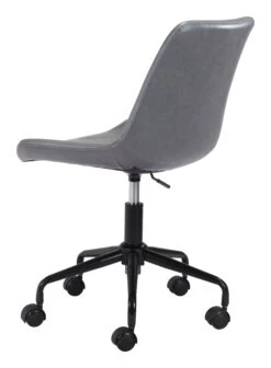 Matte Gray Mid-Century Modern Armless Office Chair -Home Decor Shop 101781 5