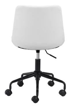 White Mid-Century Modern Armless Office Chair -Home Decor Shop 101782 4