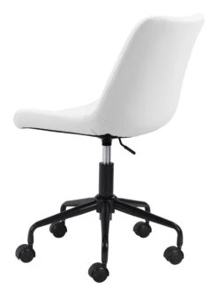 White Mid-Century Modern Armless Office Chair -Home Decor Shop 101782 5