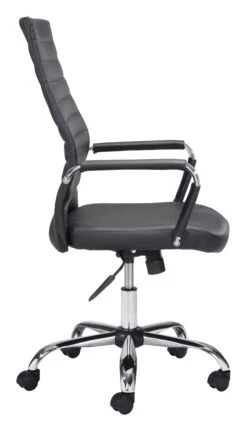 Black And Chrome Modern High-Back Office Chair -Home Decor Shop 101821 2