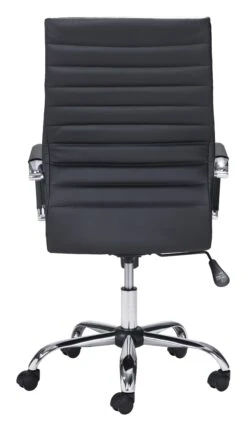 Black And Chrome Modern High-Back Office Chair -Home Decor Shop 101821 4