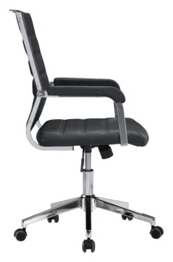 Black Modern Vinyl Office Chair -Home Decor Shop 101823 2