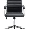 Black Modern Vinyl Office Chair