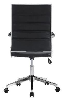 Black Modern Vinyl Office Chair -Home Decor Shop 101823 4