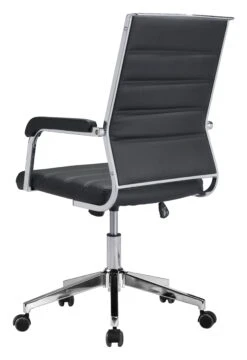 Black Modern Vinyl Office Chair -Home Decor Shop 101823 5
