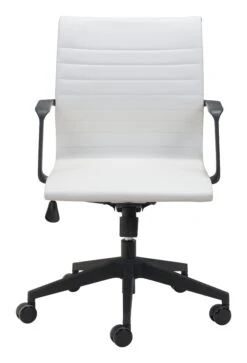 Modern White Office Chair With Elegant Contrasting Black Frame