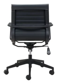 Modern Black Office Chair With Unique Ribbed Back 16 Modern Black Office Chair With Unique Ribbed Back -Home Decor Shop 102009 4