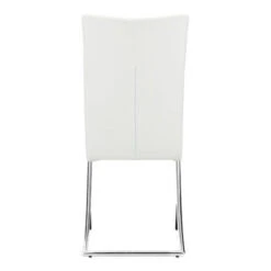 Modern White Leatherette Conference/Guest Chair With Chrome (Set Of 2) -Home Decor Shop 102102 4 650x650 1