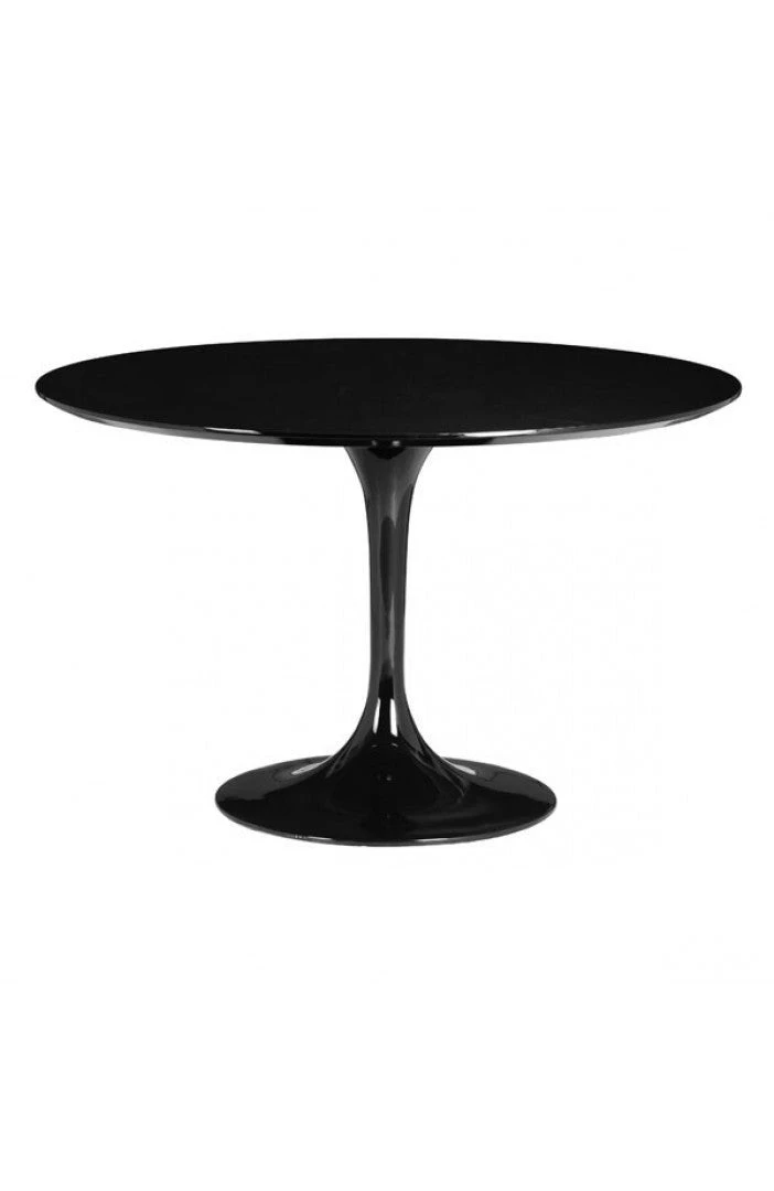 Modern Black Lacquer Circular Meeting Table 1 Modern Black Lacquer Circular Meeting Table