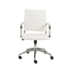 White High Back Rolling Office Chair