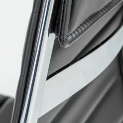 Modern Black Leather Armless Office Chair With Chrome Base -Home Decor Shop 10608 BLK 08