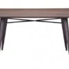 Modern 59" Executive Desk With Steel Legs & Rustic Bamboo Top