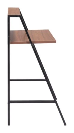 Walnut And Black 33" Minimal Urban Workstation -Home Decor Shop 109280 2