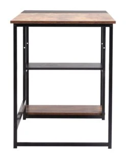 Vintage 47" Brown And Black Industrial Workstation -Home Decor Shop 109281 2