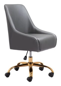 Glamorous Adjustable Leatherette Office Chair -Home Decor Shop 109488 6