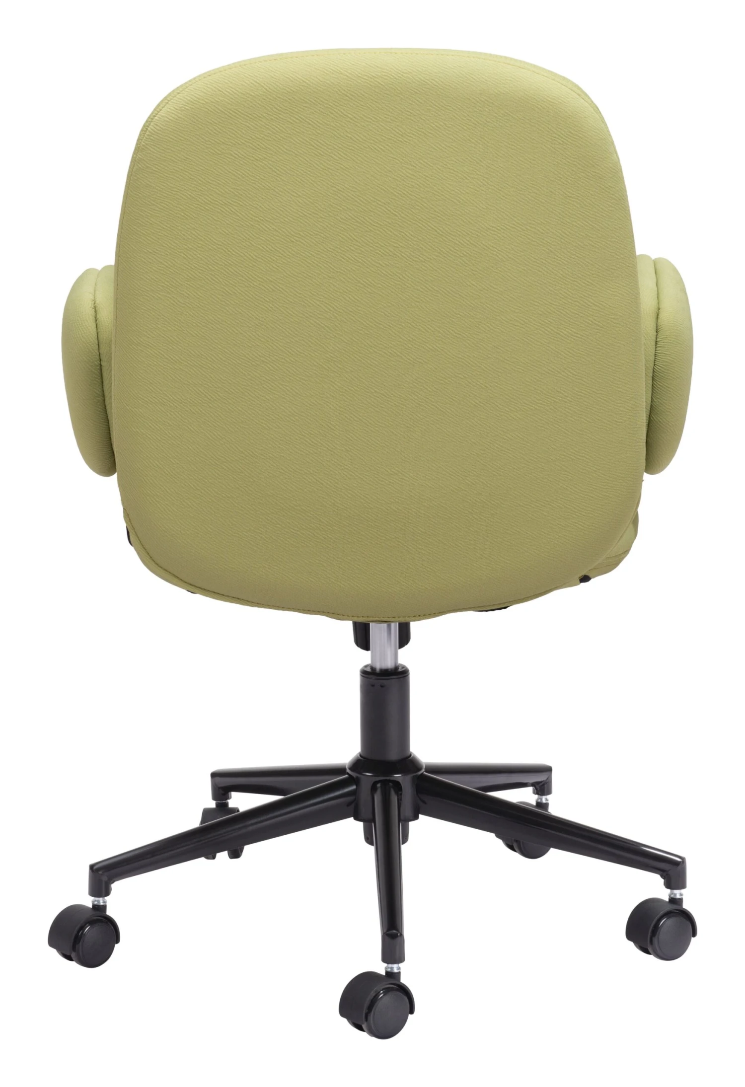 Olive Green Boho Office Chair With Unique Oval Armrests 6 Olive Green Boho Office Chair With Unique Oval Armrests - Image 6