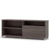 Modern 71" Credenza With File Drawer In Bark Gray