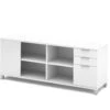 71" White Storage Credenza With Shelving