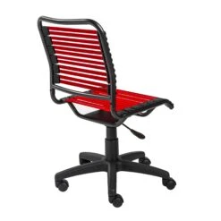 Armless Office Chair With Comfortable Red Bungee Seat 6 Armless Office Chair With Comfortable Red Bungee Seat -Home Decor Shop 12540RED 05
