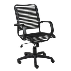 Black High Back Bungee Rolling Office Chair