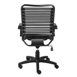 Black High Back Bungee Rolling Office Chair -Home Decor Shop 12542BLK 06