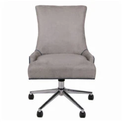 Soft Taupe Fabric Rolling Office Or Conference Chair