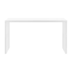 Convertible Matte White Lacquer 55" Executive Desk Or Workstation