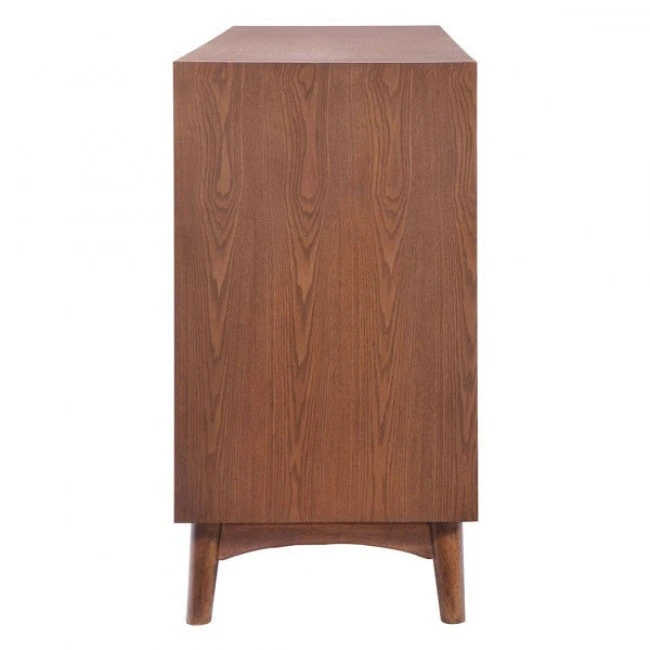 Mid-Century Style Black And Walnut Storage Credenza 4 Mid-Century Style Black And Walnut Storage Credenza - Image 4